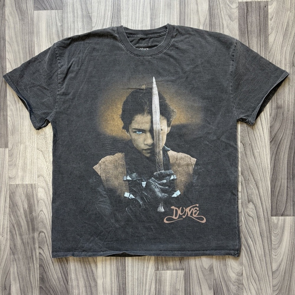 GOAT Crew x Dune Movie T Shirt Adult Large Movie Promo Oversized Faded Black Tee